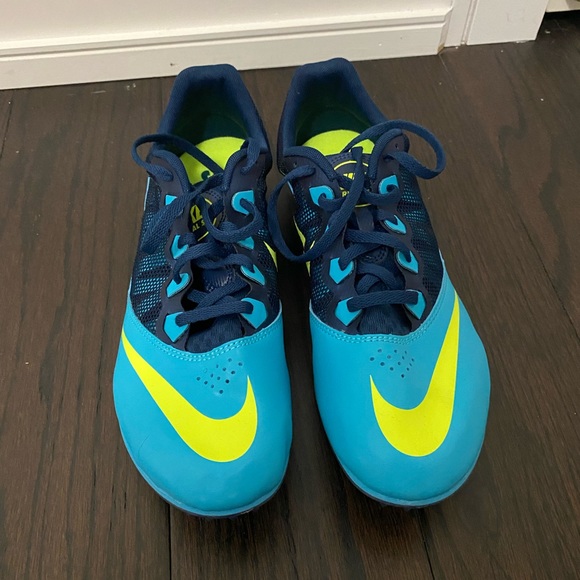 Nike Cleats Men's Size US 11 Rival S Two Tone Blue w Neon Logo - Picture 2 of 4